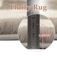 thumbnail image 3 of BERTHMEER 5'x8' Area Rugs for Living Room Bedroom Dinning Room Fluffy Checkered Soft Modern Geometric Plush Pile Ultra-Soft Rugs Carpets,Gray White, 3 of 8