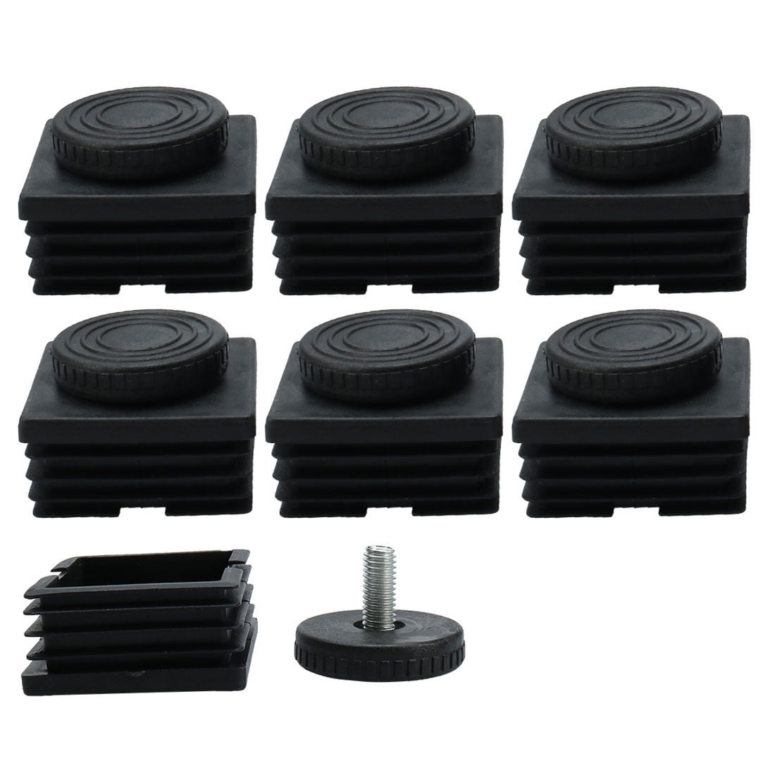 M8 Leveling Feet 50 x 50mm Square Tube Inserts Kit Furniture Glide
