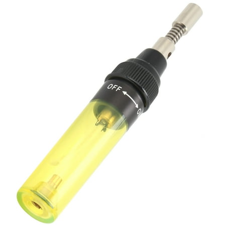 

Gas Soldering Iron Pen Convenient For External Engineering Using Refillable Gas Soldering Iron For Camping For Work For Life For Home Transparent Yellow