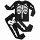 thumbnail image 5 of Pijama de esqueleto que brilla en la oscuridad, disfraz de Halloween para niños, a rayas, a cuadros, con luz nocturna, varios tamaños, 5 of 5