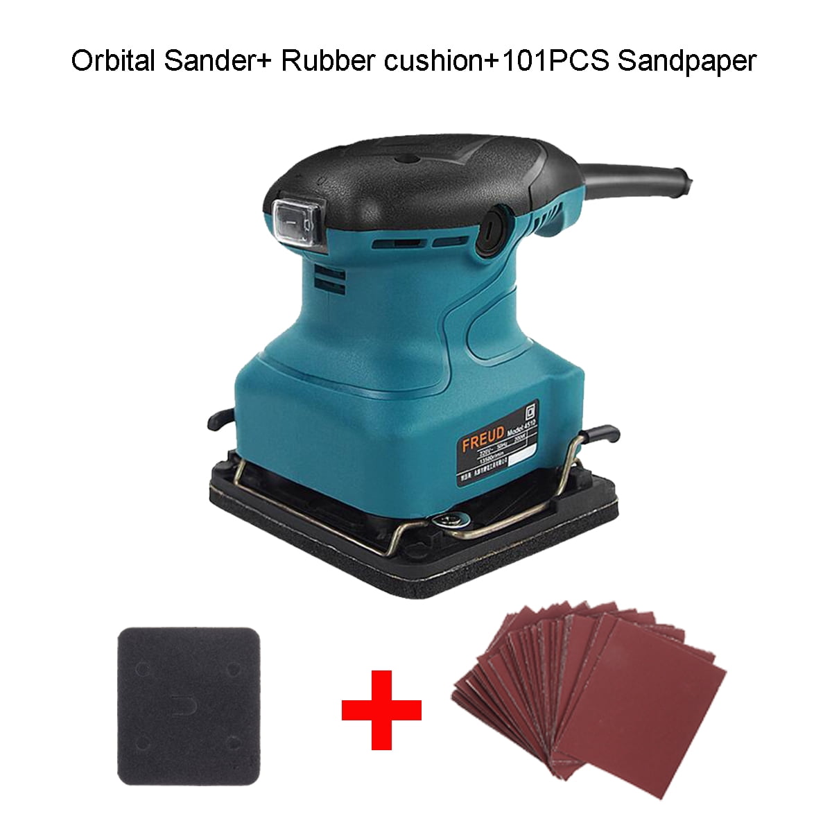 200W Flat Wood Square Sander Orbital Polisher Mechanical Sanding Sander