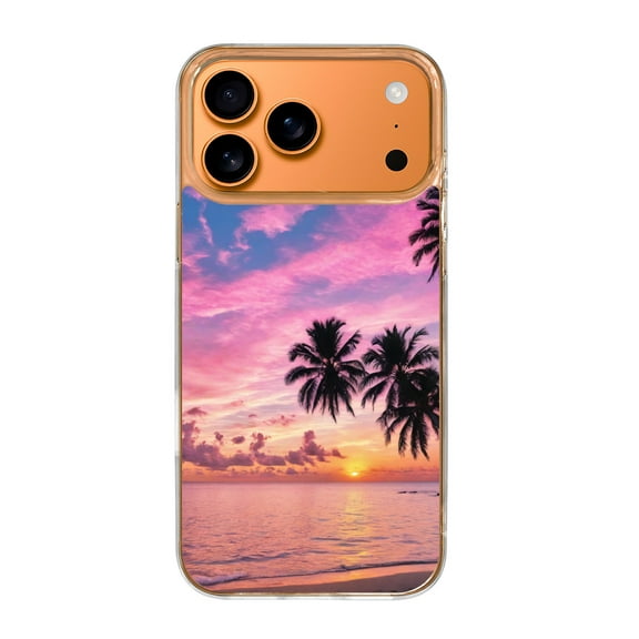 Case For Apple iPhone Air / 17 Pro / 17 Pro Max Series Case, Slim Thin Transparent Flexible Clear TPU Shockproof Phone Case For iPhone 17 Series, sunset over the ocean