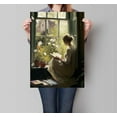 thumbnail image 2 of Vintage Portrait Oil Painting Wall Art Retro Pink Girl Reading A Book Posters Famous Antique Female Canvas Pictures Prints Wall Decor Aesthetic for Bedroom Gallery, 2 of 14
