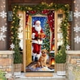 thumbnail image 4 of Housse de Porte de Noël, Décoration en Tissu Polyester avec Design Père Noël, Rideau de Porte Festif pour Usage Intérieur et Extérieur, 90 x 180 cm, Multicolore, 4 of 6