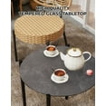 thumbnail image 4 of 3-Piece All-Weather Wicker Bistro Set,2 Rattan Chairs + Tempered-Glass Table, Compact Outdoor Dining Furniture for Garden, Backyard, Balcony & Apartment, 4 of 7