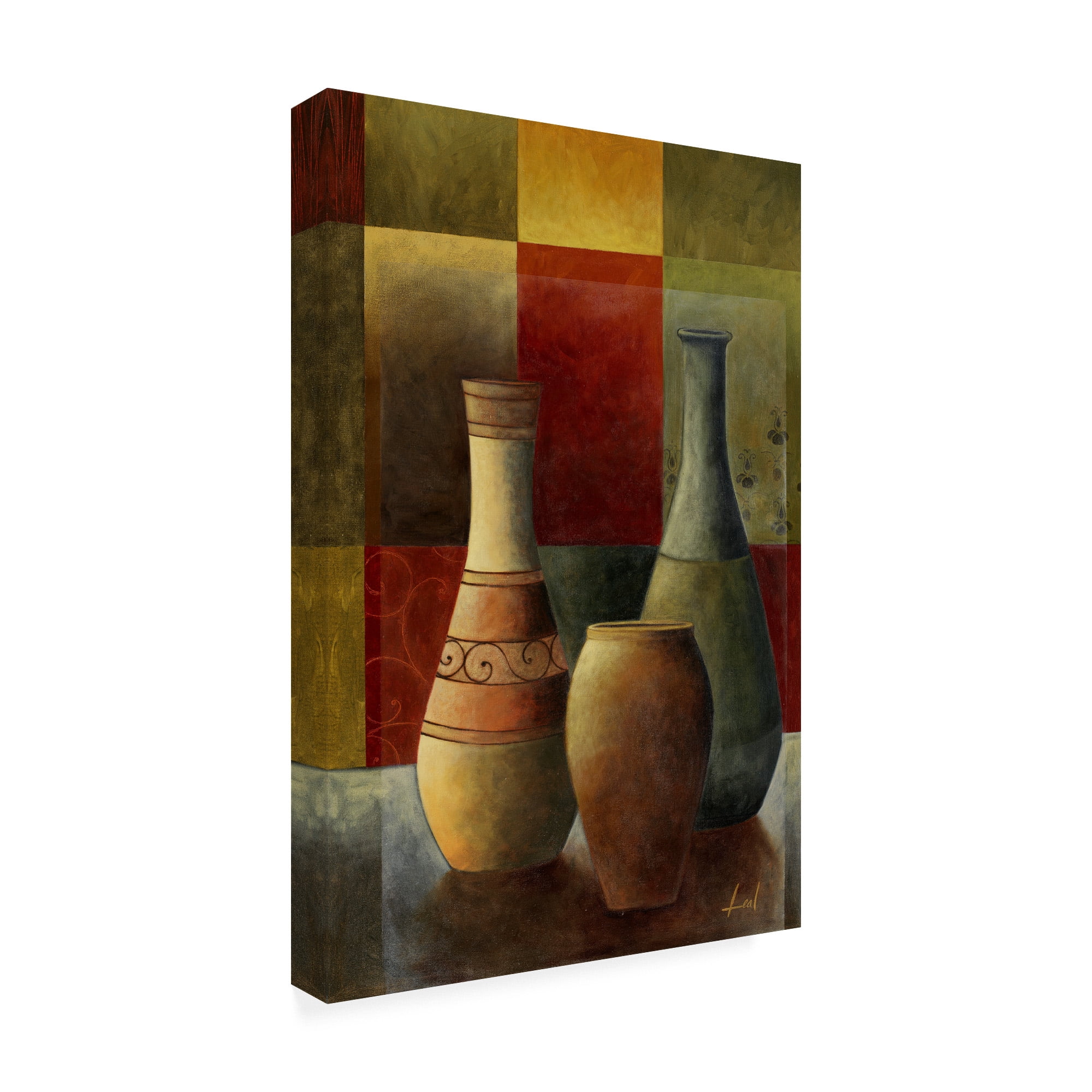Trademark Fine Art 'Vases Over Geometry 2' Canvas Art by Pablo Esteban