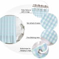 thumbnail image 6 of Aqua Blue Green Waterproof Fabric Shower Curtain,Checkered Plaid Gingham Lattice Trellis Waterproof Fabric Shower Curtain for Bathroom Curtains Bathtubs Shower Curtains with 12 Hooks Small 36x78in, 6 of 8