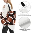 thumbnail image 3 of Easygdp Brown Football On Black Bolsas Tote para Mujer, Bolsos de Hombro para Viaje, Bolsos de Mano de Gran Capacidad para Compras y Trabajo, 3 of 8