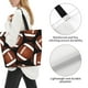 thumbnail image 3 of Balery Brown Football On Black Bolsa Tote Estilo Estético con Cremalleras, Bolsa de Hombro, Bolsa de Compras Grande y Plegable, 3 of 8