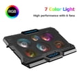 thumbnail image 3 of Almohadilla de refrigeración para portátil LIANGSTAR 6 ventiladores RGB 7 colores 15.6-17 pulgadas, 3 of 7