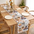thumbnail image 3 of Pumpkins Halloween Table Runner - 70 Inch Long, Kitchen Dining Table Runner Dresser Scarves, Skull Candy Candle Cute Ghost Farmhouse Decor for Coffee Tables Wedding Party Banquet, 3 of 8