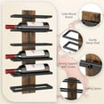 thumbnail image 5 of 3-Set 6 Tier Wall Mount Wine Rack, Wall Mounted Wine Bottle Racks for Display and Storage, Hanging Bottle Holder, for Living Room, Dining Room, Bar, Wine Cellar, Rustic Brown, 5 of 17