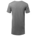 thumbnail image 2 of FashionOutfit Men's Basic Short Sleeve Shirt With High-Low Hemline, 2 of 3
