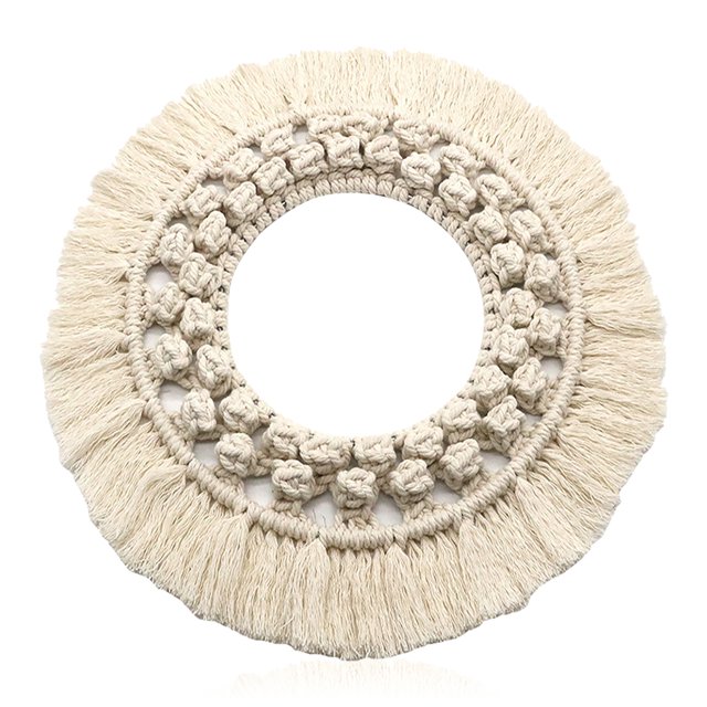 Ounissouiy Colgador de pared de cuerda para tapiz colgante, artesanía para el hogar, decoración nórdica Bohemia para el hogar, regalo para dormitorios, Decoración del hogar Z150C