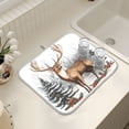 thumbnail image 7 of Ryvnso Elk Christmas Reindeer Dish Drying Mat for Kitchen Countertop 18x24 Large Dish Pad Drainer Rack Dish Sink Mats, 7 of 7