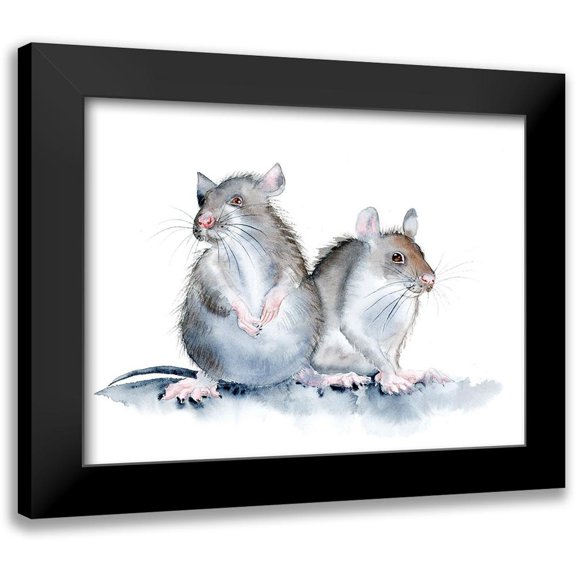 Shefranov, Olga 14x12 Black Modern Framed Museum Art Print Titled - Mice