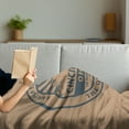 thumbnail image 3 of Cincinnati Soft Flannel Fleece Throw Blanket, Queen City Advertising Vintage of State, Cozy Plush for Indoor and Outdoor Use, 60" x 80", Umber Slate Blue, by Ambesonne, 3 of 5
