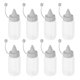 thumbnail image 4 of GOOHOCHY 8 mini botellas exprimibles para condimentos, dispensador de salsa de plástico de 30 ml, rellenable, para aderezo de ensaladas, miel, para barbacoa, picnic y cocina., 4 of 8