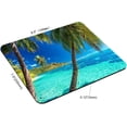 thumbnail image 2 of Ocean Mouse Pad, Tropical Island with The Palm Trees and Clear Sea Beach Theme Print Customized Non-Slip Rubber Base Mousepads, Computer Mouse Pads for Wireless Mouse 9.5×7.9×0.12 inches, 2 of 5
