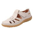 thumbnail image 2 of AUDeals Women's Orthopedic Fisherman Sandals, Closed Toe Hollow Out Shoes with Adjustable Ankle Strap Comfort (Beige, 8), 2 of 9