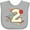 AC-Heather Grey, variant on Inktastic 2nd Birthday Outer Space Theme Boys or Girls Baby Bib