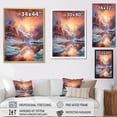 thumbnail image 4 of Designart "Coral Orange Iceberg Glacial Euphony II" Nautical & Beach Floater Framed Canvas Art Print, 4 of 7