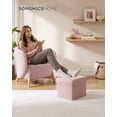 thumbnail image 2 of Otomana plegable SONGMICS Jelly Pink ULSF094R01, 2 of 7