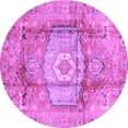 thumbnail image 1 of Ahgly Company Indoor Round Abstract Purple Modern Area Rugs, 6' Round, 1 of 4