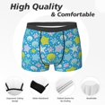 thumbnail image 2 of Men's Boxer Briefs, starfish corals pearls Soft Comfy Mens Underwear Boxer Briefs Breathable With Widen Waist, 2 of 7