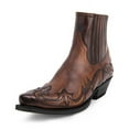 thumbnail image 3 of Men's Chelsea Boots Casual Comfortable High top Western Cowboy Boots Embroidered Pointed Toe Stitched Oxford Boots, 3 of 7