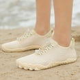 thumbnail image 2 of Quick Dry Mens Beach Shoes Summer Walking Hiking Gym Workout Lightweight Barefoot Running Non Outdoor Footwear Beige 40, 2 of 7