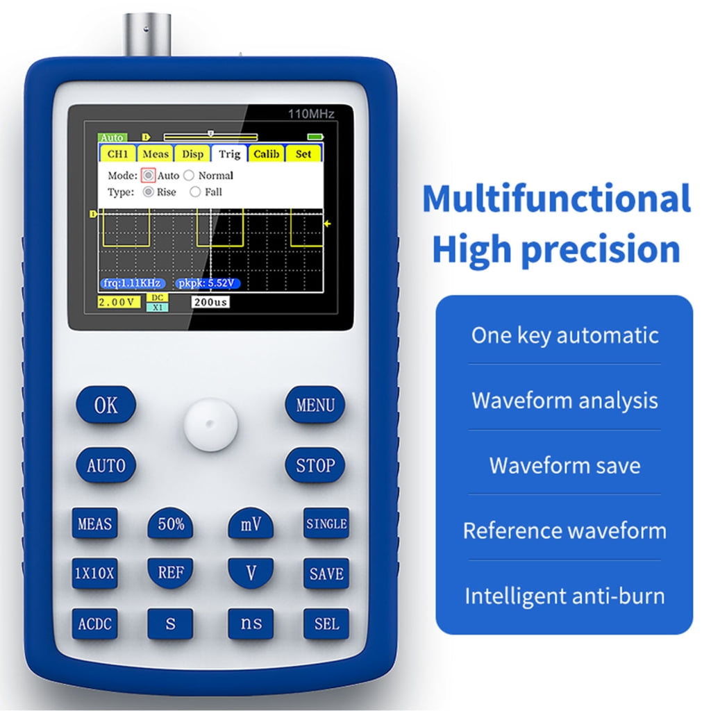 Zeiwohndc Small Easy Carry Oscilloscope Meter Featuring ABS Construction for Field Use