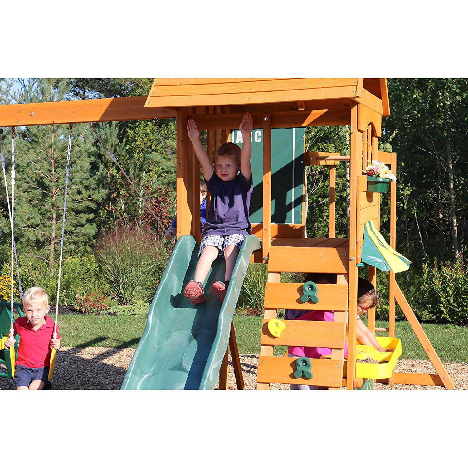 kidkraft sandy cove wooden playset