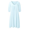 thumbnail image 2 of Aayomet Spring Summer Dress For Women Women's Boho V Neck Ruffle Floral Wrap Maxi Dress,Light Blue XXL, 2 of 3