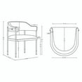 thumbnail image 3 of Manhattan Comfort Lia Dining Armchair with Metal Frame in Cream - Set of 2, 3 of 10