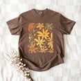 thumbnail image 4 of Fall Floral Glitter - Women's Garment Dyed Graphic T-Shirt, 4 of 20