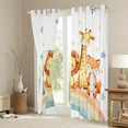 thumbnail image 3 of Castle Fairy Elephant Lion Giraffe Fox Black Out Curtains for Kids,Cartoon Rainbow Curtains Pack of 2 (42x63 Each),Kawaii Animal Bedroom Curtains,Microfiber Bedroom Decor, 3 of 6