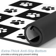 thumbnail image 4 of Dog Food Mat, 16"x24" Dog Mat for Food and Water, Absorbent Cat Bowl Mat Protect Floors, Cute Cat Food Mat for Feeding & Watering Supplies, Pet Feeding Mat, Black White Footprint, 4 of 6
