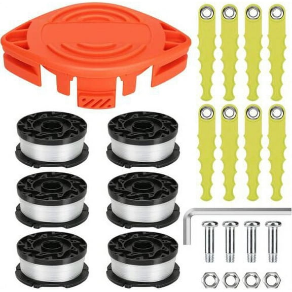 Eyoloty AF-100 Trimmer Blades Head Replacement Spool 30Ft 0.065" Compatible with Black & Decker GH600,GH610,GH900,GH912,ST6600,ST7000,ST7700,NST1118,NST2118,LST220,LST300 Line String Trimmer 24 Pack