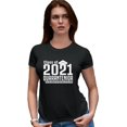 thumbnail image 1 of Womens Class Of 2021 Quarantenior Funny Graduate Quarantine Deluxe Soft T-Shirt, 1 of 1