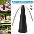 thumbnail image 2 of Repelente de moscas para interiores y exteriores, ventilador portátil de mesa con cuchillas holográficas para Picnic, Patio, fiesta en casa, barbacoa (negro), 2 of 5