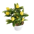 thumbnail image 6 of Artificial Lemon Bonsai Tree - Realistic Simulated Fruit Potted Plant, 6 of 8