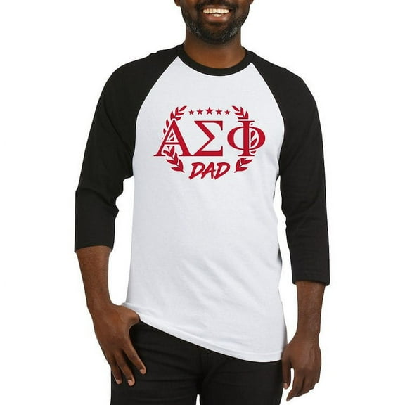 CafePress - Alpha Sigma Phi Greek Dad Cardinal Baseball Jersey - Cotton Baseball Jersey, 3/4 Raglan Sleeve Shirt