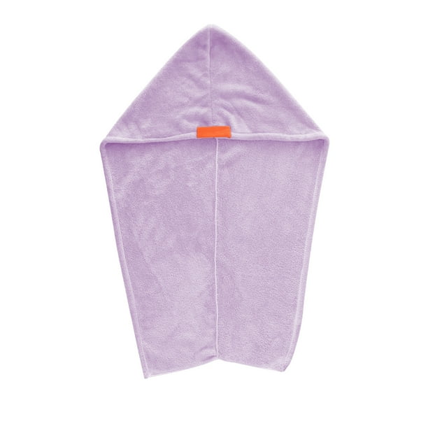 Toalla de secado de pelo de coral suave y absorbente, ideal para usar como turbante o envoltura para el cabello después de la ducha. Diseño simple de color sólido, ideal para usar en el baño.