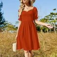 thumbnail image 3 of Burnt Sienna Dress evening dress woman women's clothing korea stylish summer dresses for women loose women's dress, 3 of 7