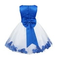 thumbnail image 3 of inhzoy Kids Girls Tulle Rose Floral Petals Flower Girl Dress, 3 of 5