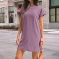 thumbnail image 5 of SUNBS Dresses for Womens Summer Spring T Shirt Dress Vacation Beach Mini Sundress Loose Clothes with Pockets, 5 of 7