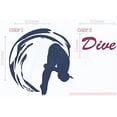 thumbnail image 3 of Girls Dive Swimming Wall Sticker Art Vinyl Decals Best Girl Bedroom Decor Deep Blue-Berry, 3 of 5