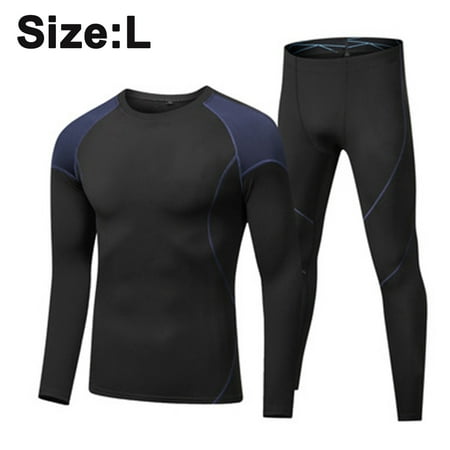 

Thermal Underwear for Men Base Layer Fleece Lined Insulated Top and Bottom Set Cold Weather