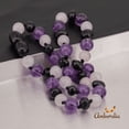 thumbnail image 6 of Amberalia knotted Baltic Amber Necklace with Amethyst, GIA Certificated - for natural remedies - Boost immune System - Cherry-Quartz-Amethyst 12.5”, 6 of 7